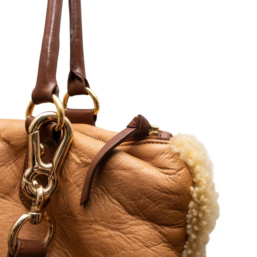 Rachael Ruddick Buttersoft Leather & Shearling Convertible Handbag - Picture 6 of 16